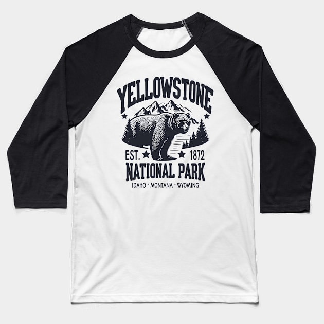 Yellowstone National Park: A Timeless Wilderness Haven Since 1872 Baseball T-Shirt by Meryarts